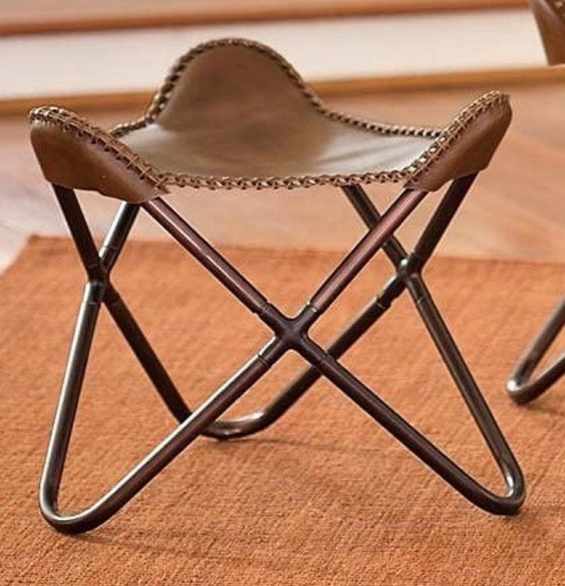 Christmas Sale Leather Living Room Chairs Cover-Butterfly Chair Replacement Brown Cover-Handmade Genuine Leather Cover